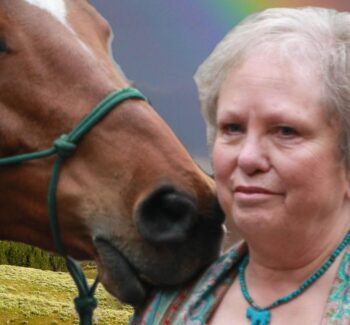 Trish Broersma of Riding Beyond with her horse, Mystic