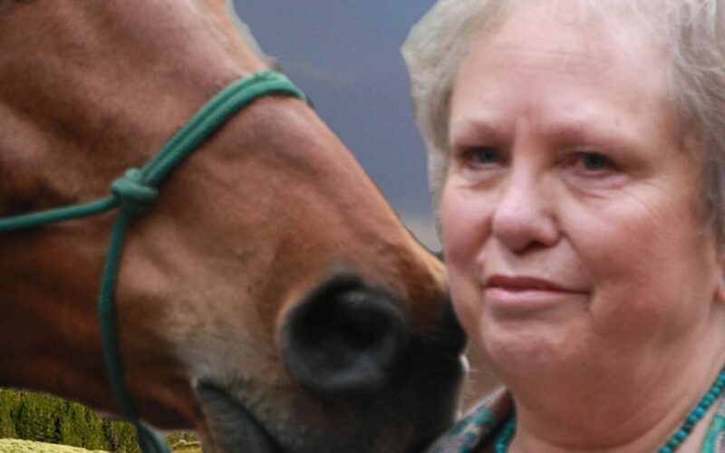 Trish Broersma of Riding Beyond with her horse, Mystic